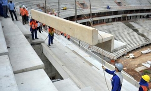 Fase de montagem das arquibancadas da Arena da Amazônia é concluída 